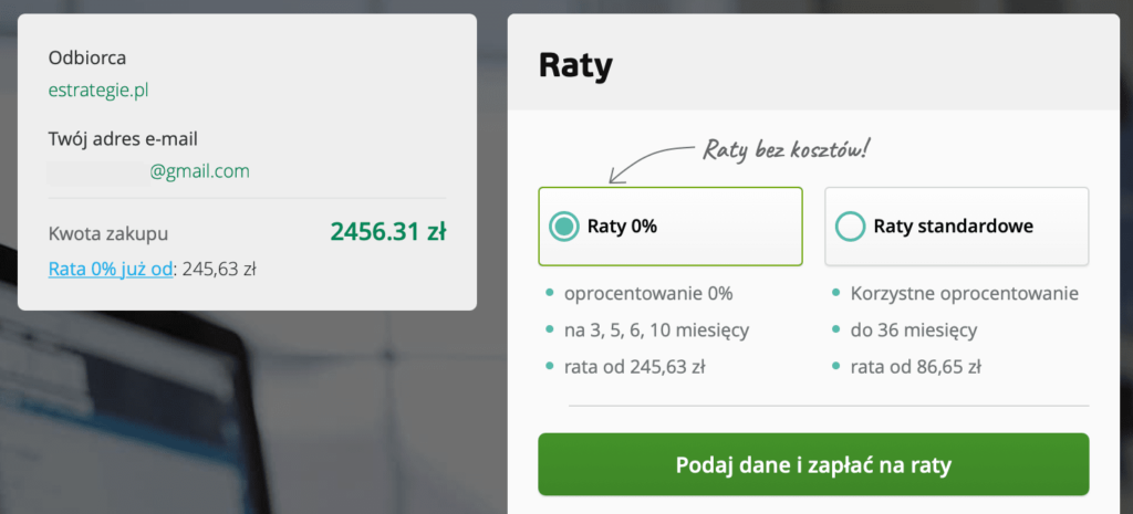 raty estrategie.pl kurs e-commerce